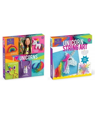 – I Love Unicorns Kit – Craft Kit Includes 6 Unicorn-Themed Projects & String Art Kit – Craft Kit Makes 2 Large String Art Ca...