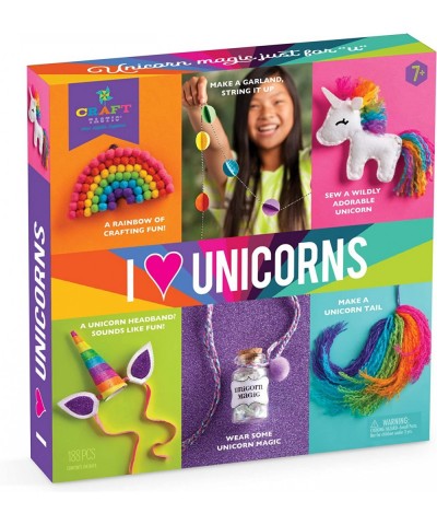 – I Love Unicorns Kit – Craft Kit Includes 6 Unicorn-Themed Projects & String Art Kit – Craft Kit Makes 2 Large String Art Ca...