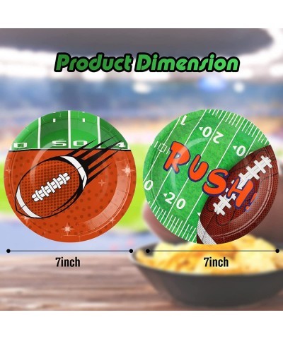 40 Pcs Sport Paper Plates Football Baseball Soccer Party Supplies Sport Birthday Decorations Ball Round Plate Dessert Touchdo...