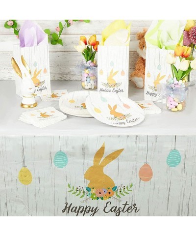 Happy Easter Plastic Party Tablecloth with Bunny Rabbit (54 x 108 Inches 3 Pack) $19.25 Kids' Party Tablecovers