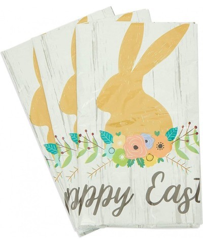 Happy Easter Plastic Party Tablecloth with Bunny Rabbit (54 x 108 Inches 3 Pack) $19.25 Kids' Party Tablecovers