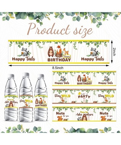 39 Pieces Woodland Baby Shower Decorations Water Bottle Labels Forest Animals Safari Stickers Water Bottle Wrappers Stay Wild...