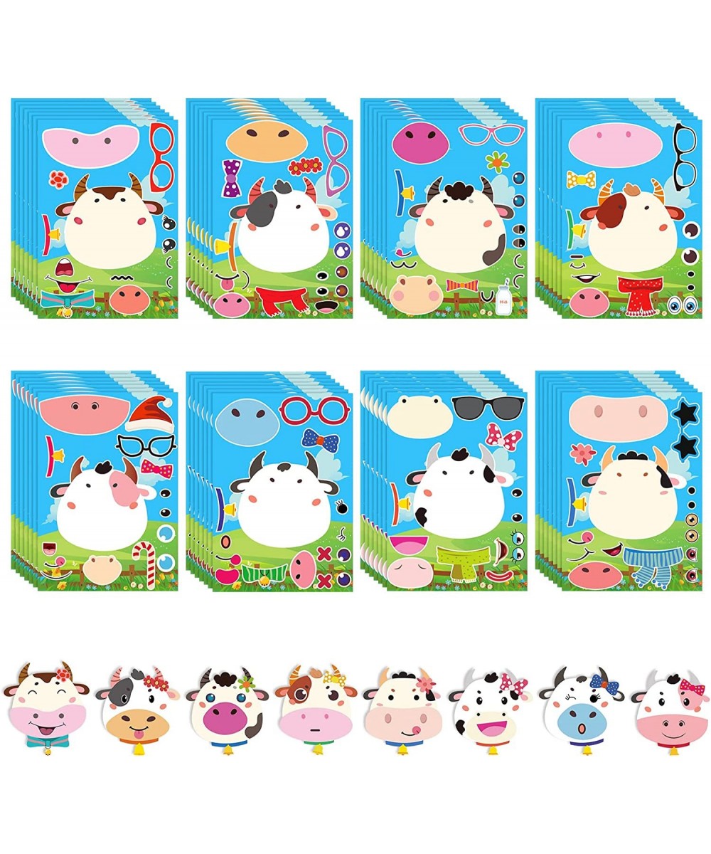 48 Pcs 8 Sheets Make a Face Cow Stickers DIY Cow Stickers Make Your Own Stickers Fun Craft Project for Kids Cow Themed $14.46...