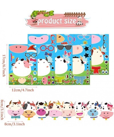 48 Pcs 8 Sheets Make a Face Cow Stickers DIY Cow Stickers Make Your Own Stickers Fun Craft Project for Kids Cow Themed $14.46...