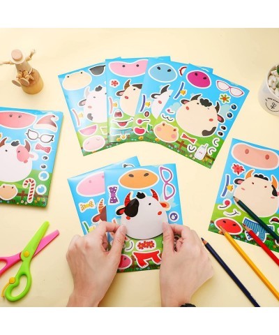 48 Pcs 8 Sheets Make a Face Cow Stickers DIY Cow Stickers Make Your Own Stickers Fun Craft Project for Kids Cow Themed $14.46...