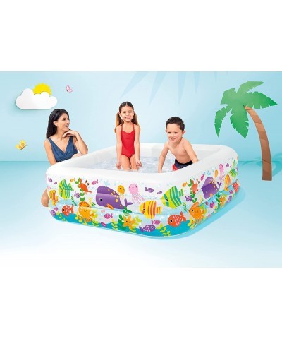 Swim Center Clearview Aquarium Inflatable Pool 62.5" X 62.5" X 19.5" for Ages 3+ $39.40 Swimming Pool & Outdoor Water Toys