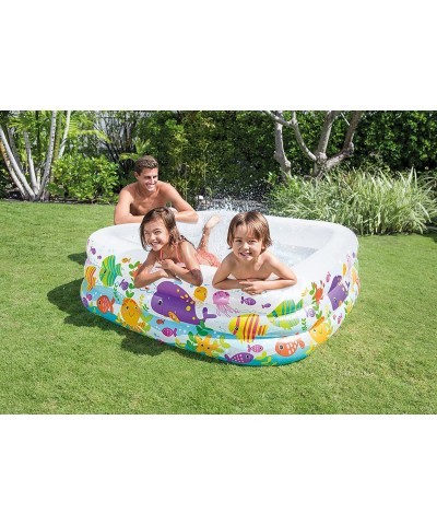 Swim Center Clearview Aquarium Inflatable Pool 62.5" X 62.5" X 19.5" for Ages 3+ $39.40 Swimming Pool & Outdoor Water Toys