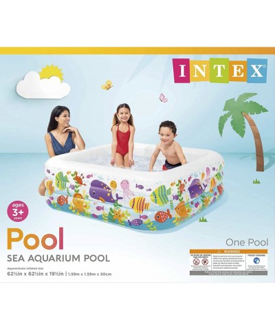 Swim Center Clearview Aquarium Inflatable Pool 62.5" X 62.5" X 19.5" for Ages 3+ $39.40 Swimming Pool & Outdoor Water Toys