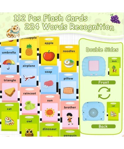 Talking Flash Cards Learning Toys for 2 3 4 5 Years Toddlers 112 Pcs Flash Cards 224 Sight Words Learning Toys Montessori Toy...