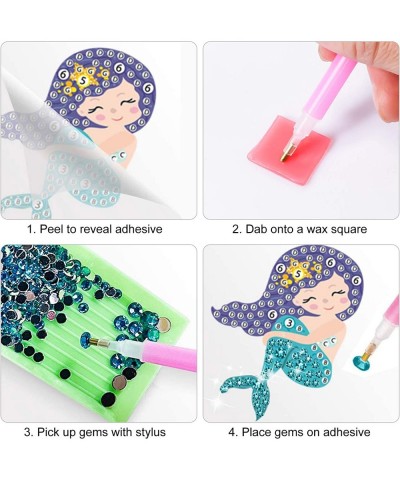 Decorate Your Own Water Bottle with Mermaid 5D Diamond Painting Stickers Kits & Glitter Gems Creative DIY Art & Craft Kits fo...