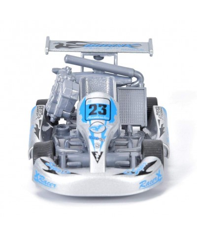 1:32 Scale Kid Model Car Toy Baby Children Alloy Pull Back Racing Go Kart Mini Car Vehicles Toys for Toddlers Boys Girls(Silv...