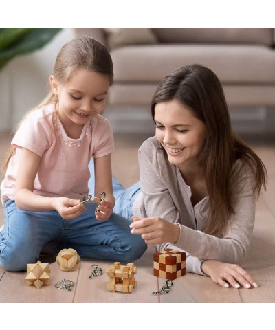 Brain Teaser Puzzle for Kids Adults Puzzle Games Wooden and Metal 3D Unlock Interlocking Puzzle Educational Toy 28Pcs $48.09 ...