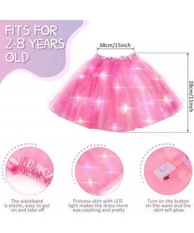 3 Pcs LED Tutu Skirt for Patrick's Day Light up Tulle Tutu Skirt Glowing Fluffy Ballet Dress up Party Costume for Sister/Cous...