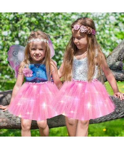 3 Pcs LED Tutu Skirt for Patrick's Day Light up Tulle Tutu Skirt Glowing Fluffy Ballet Dress up Party Costume for Sister/Cous...