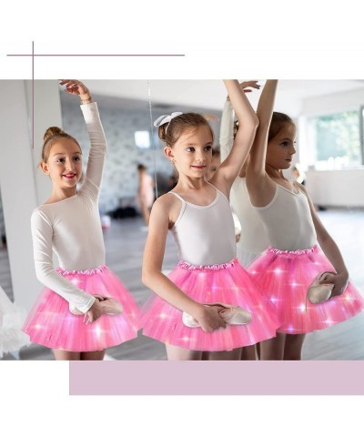 3 Pcs LED Tutu Skirt for Patrick's Day Light up Tulle Tutu Skirt Glowing Fluffy Ballet Dress up Party Costume for Sister/Cous...