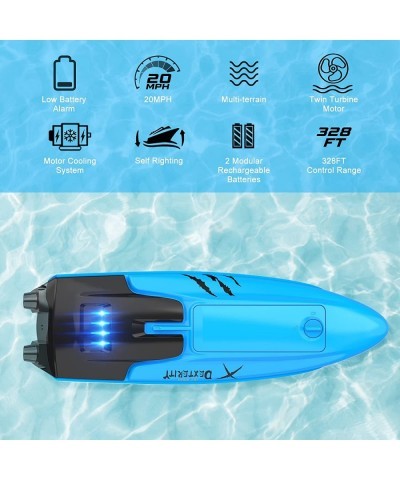 Double Jet Pump RC Boat 20+ MPH Invisible Propeller Remote Control Boat Pool Toys for 4 5 6 7 8-12 Year Old Boys Birthday Gif...