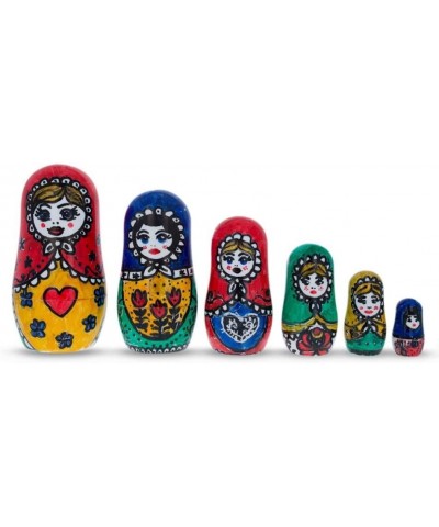 4.5" Set of 6 Blank Erasable White DIY Plastic Nesting Dolls + 5 Markers $27.31 Nesting Dolls