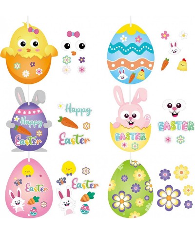 30Pcs Make Your Own Eggs Cards DIY Eggs Sticker Craft Kit Hanging Ornaments Birthday Party Decorations Supplies Kids School C...