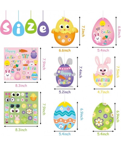 30Pcs Make Your Own Eggs Cards DIY Eggs Sticker Craft Kit Hanging Ornaments Birthday Party Decorations Supplies Kids School C...