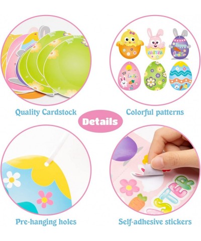 30Pcs Make Your Own Eggs Cards DIY Eggs Sticker Craft Kit Hanging Ornaments Birthday Party Decorations Supplies Kids School C...