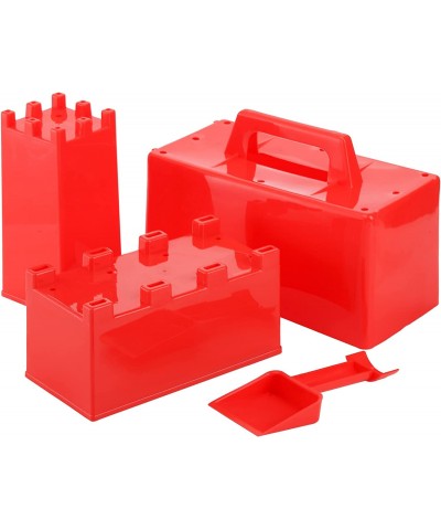 4 Pieces Sand Castle Building Kit Sand Castle Mold Brick and Shovel Sand Castle Toys for Kids Summer Outdoor Activities Fun f...