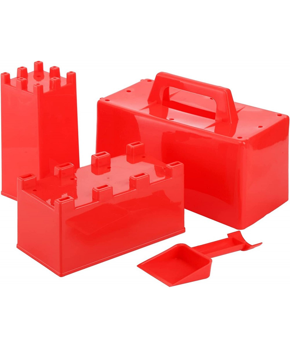 4 Pieces Sand Castle Building Kit Sand Castle Mold Brick and Shovel Sand Castle Toys for Kids Summer Outdoor Activities Fun f...