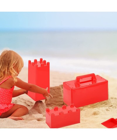 4 Pieces Sand Castle Building Kit Sand Castle Mold Brick and Shovel Sand Castle Toys for Kids Summer Outdoor Activities Fun f...