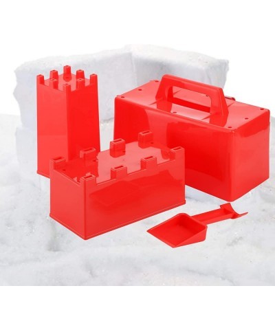 4 Pieces Sand Castle Building Kit Sand Castle Mold Brick and Shovel Sand Castle Toys for Kids Summer Outdoor Activities Fun f...