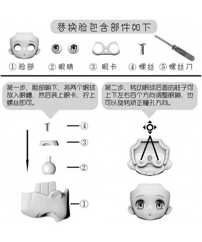 Replacement Face for GSC YMY Doll Body Movable Eye Dolls Face Toys Doll Extension Accessories (Face003) $26.40 Dolls