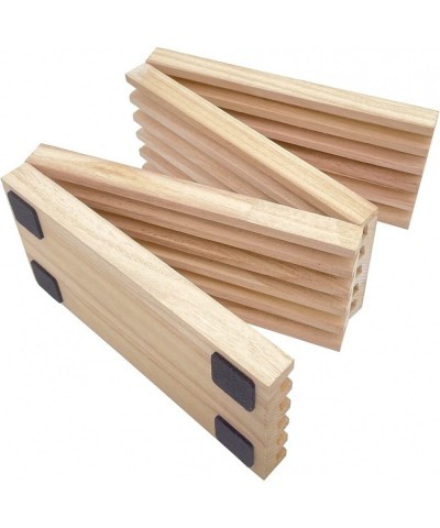 Natural Wood Domino Racks Domino Tiles Holders Domino Trays Set of 4 for Mexican Train Chickenfoot and Other Dominoes Games $...