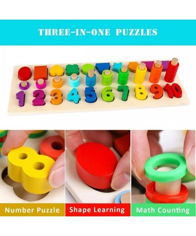 Montessori Toys for Toddlers Shape Sorter Number and Math Stacking Blocks Toddlers Learning Toys Gift Learning Puzzle Toys fo...