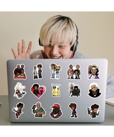 50Pcs The Boondocks Stickers Pack Funny Cartoon Vinyl Waterproof Stickers for Water Bottle Skateboard Laptop Phone Scrapbooki...