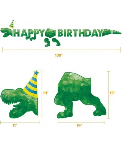 Watercolor Dinosaur HAPPY BIRTHDAY Banner - Dinosaur Birthday Party Decorations for Boys Kids Dino Theme Party Supplies T-Rex...