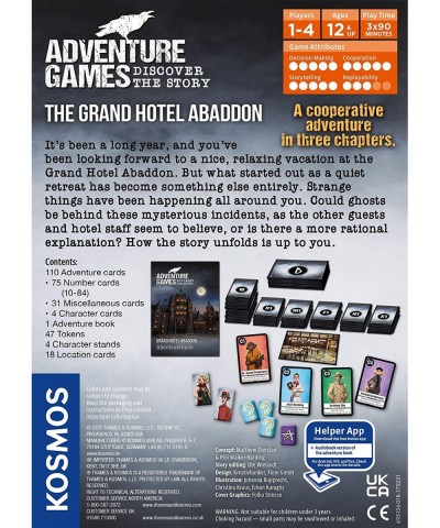 Adventure Games: The Grand Hotel Abaddon - A Kosmos Game from | Collaborative Replayable Storytelling Gaming Experience for 2...