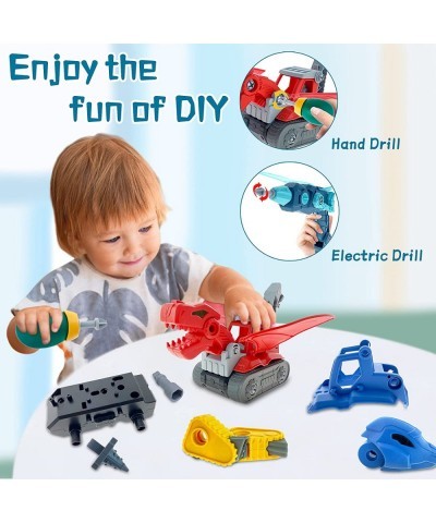 Take Apart Dinosaur Construction Trucks Toys for 3 4 5 6 7 Year olds for Kids 3-8 STEM Toys Learning Construction Building To...