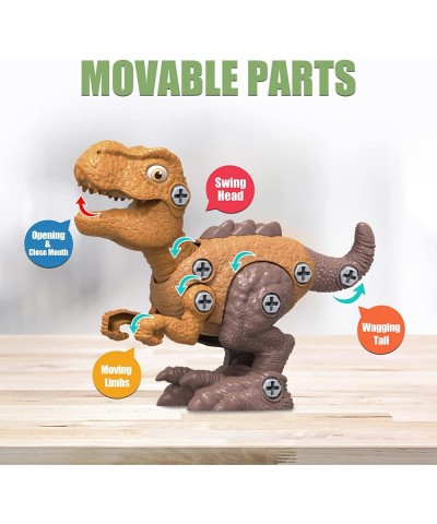 5Pcs Dinosaur Toys for Kids 3- 8 Take Apart Toys with Cordless Drill for Boys & Girls STEM Educational DIY Construction Build...