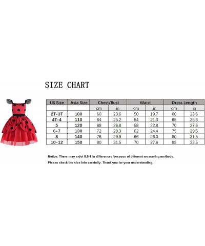 Ladybug Dress for Girls with Mask and Bag Costume for Kids Dress Up Costume Birthday Halloween Christmas $51.44 Kids' Costumes