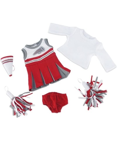 18 Inch Doll Clothes Accessory Gift Play Set | Scarlet and Grey Cheer Cheerleader 18" Doll Outfit Includes Dress T-Shirt Tee ...