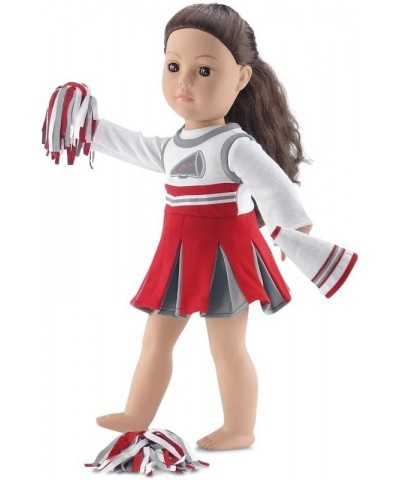 18 Inch Doll Clothes Accessory Gift Play Set | Scarlet and Grey Cheer Cheerleader 18" Doll Outfit Includes Dress T-Shirt Tee ...