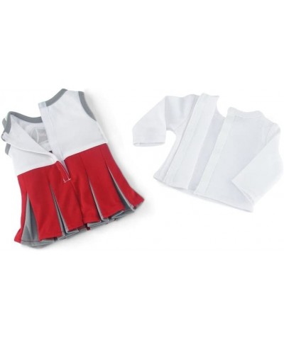 18 Inch Doll Clothes Accessory Gift Play Set | Scarlet and Grey Cheer Cheerleader 18" Doll Outfit Includes Dress T-Shirt Tee ...