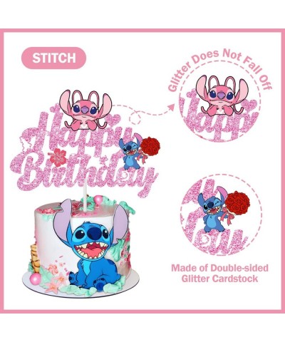 Pink Birthday Cake Topper - Girl Cartoon Happy Birthday Cake Decor Party Supplies for Kids Birthday Baby Shower $16.55 Kids' ...