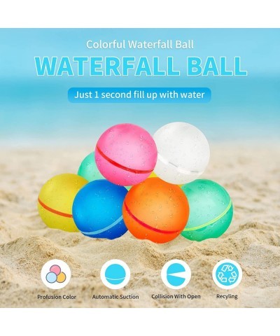 [2022 Upgrade] Reusable Water Balloons for Kids Water Bombs Splash Balls for Pool Refillable Quick Fill Self Sealing for Wate...