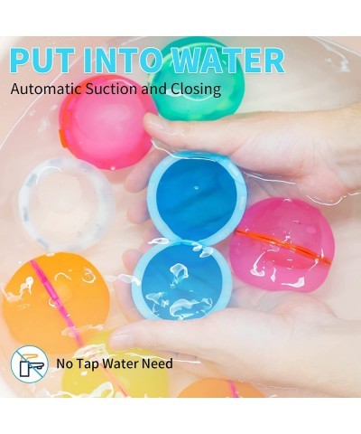 [2022 Upgrade] Reusable Water Balloons for Kids Water Bombs Splash Balls for Pool Refillable Quick Fill Self Sealing for Wate...