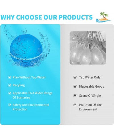 [2022 Upgrade] Reusable Water Balloons for Kids Water Bombs Splash Balls for Pool Refillable Quick Fill Self Sealing for Wate...