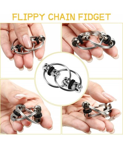 6 Pieces Mini Handheld Fidget Toy Set Including Fidget Cube Mini Toy Flippy Chain and Fidget Toy Pad Stress Reducer Fidget To...