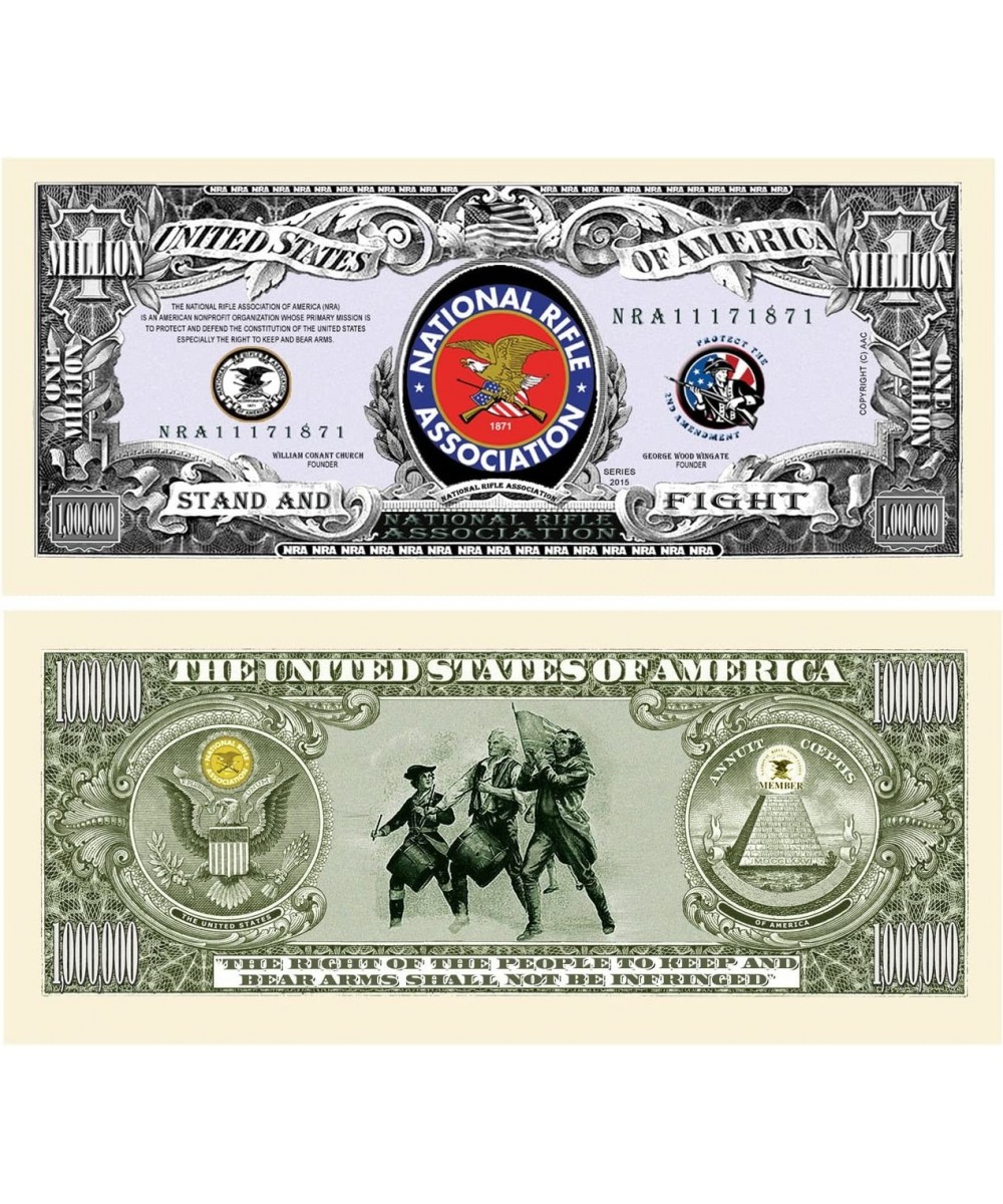 Set of 5 - NRA National Rifle Association Million Dollar Bill $15.08 Gags & Practical Joke Toys