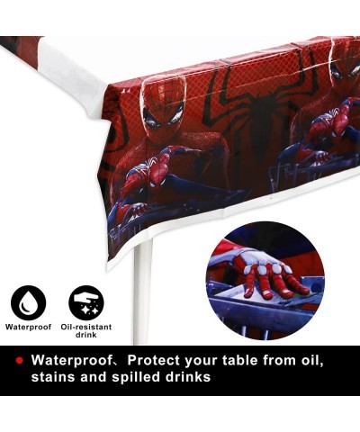 3pcs Superhero Spider Anime Table Cloth Cute Disposable Tablecloth for Birthday Party Decorations Supplies Favors for Kids Gi...