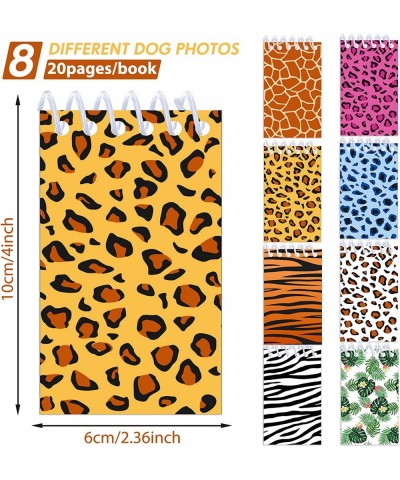 24 Pieces Wild Animals Mini Notepads Small Spiral Pocket Notebooks Jungle Animals Leopard Cheetah Theme Party Favors Classroo...