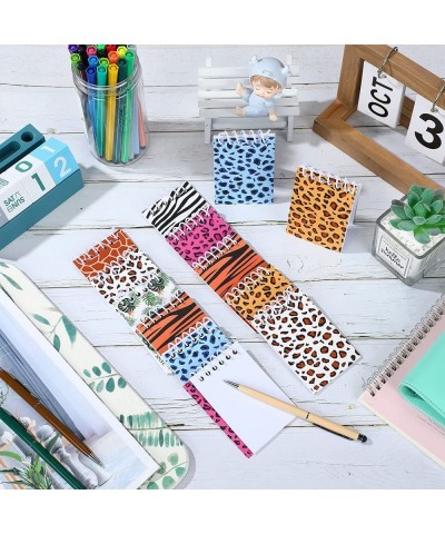 24 Pieces Wild Animals Mini Notepads Small Spiral Pocket Notebooks Jungle Animals Leopard Cheetah Theme Party Favors Classroo...