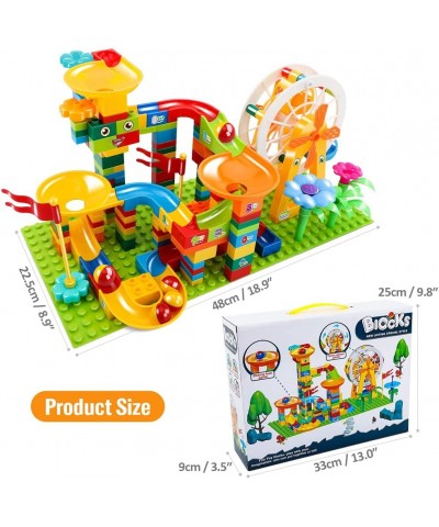 Big Size Blocks Marble Race Run LED Lights Slide Building Blocks Particle Scenes City Brick Compatible with All Major Brands ...